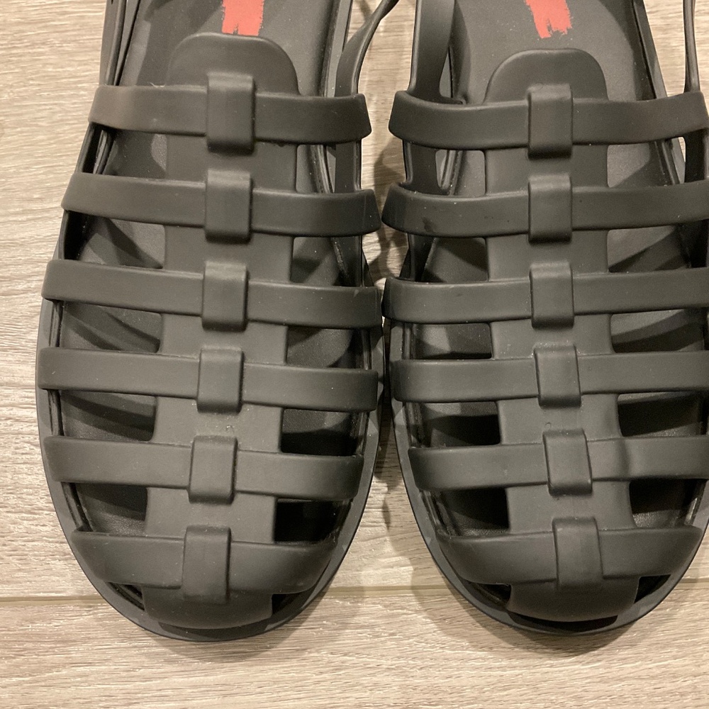 MELISSA Disco Sandal Black Flat Size 8 NWOT - Picture 2 of 7